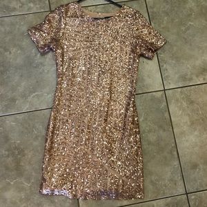 Rose Gold Sequin Dress